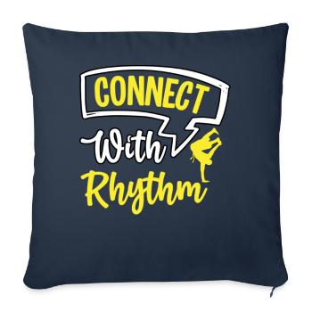 Connectez-vous avec Rhythmus - Housse de coussin décorative 45 x 45 cm - bleu marine - Devant