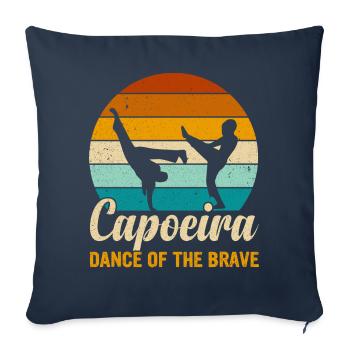 Capoeira-Tanz der Tapferen - Sofakissenbezug 45 x 45 cm - Navy - Vorne