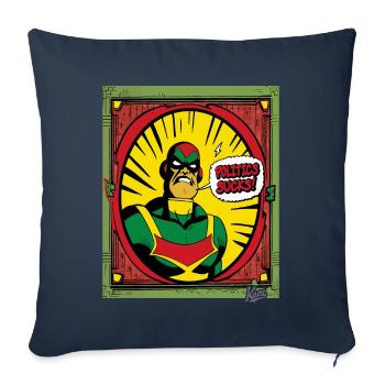 Super anti-hero: Politics is crap - Sofa pillowcase 17,3'' x 17,3'' (45 x 45 cm) - navy - Front