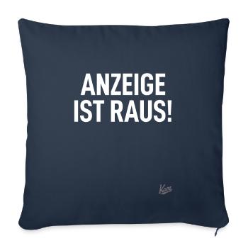 Typical German and: Ad is out! - Sofa pillowcase 17,3'' x 17,3'' (45 x 45 cm) - navy - Front