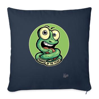 Funny Rookie of the Year: Cartoon Worm - Sofa pillowcase 17,3'' x 17,3'' (45 x 45 cm) - navy - Front