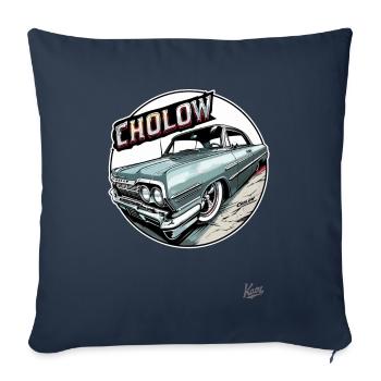 Cholow Classic: Vintage Lowrider Car - Sofa pillowcase 17,3'' x 17,3'' (45 x 45 cm) - navy - Front