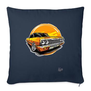 Classic Golden Oldtimer: Lowrider Style - Sofa pillowcase 17,3'' x 17,3'' (45 x 45 cm) - navy - Front