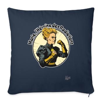 Marie - Die Heldin der Strahlung - Sofakissenbezug 45 x 45 cm - Navy - Vorne