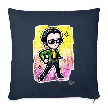 The cool guy from movie - Sofa pillowcase 17,3'' x 17,3'' (45 x 45 cm) - navy - Front