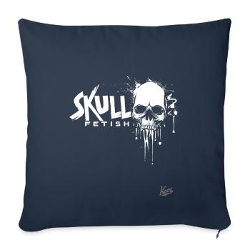 Skull Fetish: Skulls with Style - Sofa pillowcase 17,3'' x 17,3'' (45 x 45 cm) - navy - Front