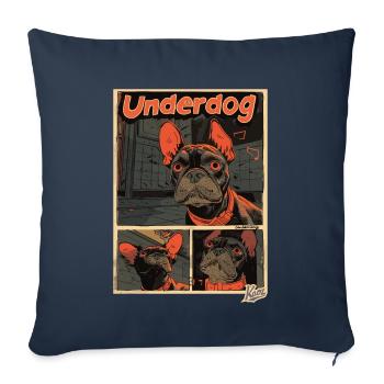 Small dog is the outsider - Sofa pillowcase 17,3'' x 17,3'' (45 x 45 cm) - navy - Front