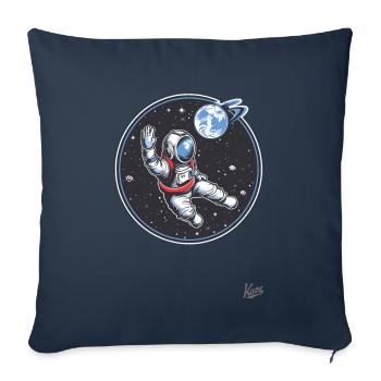 Football, gardien de but, astronaute, planète - Housse de coussin décorative 45 x 45 cm - bleu marine - Devant