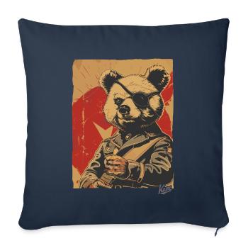 Propaganda Style: Toy General Plush Bear - Sofa pillowcase 17,3'' x 17,3'' (45 x 45 cm) - navy - Front