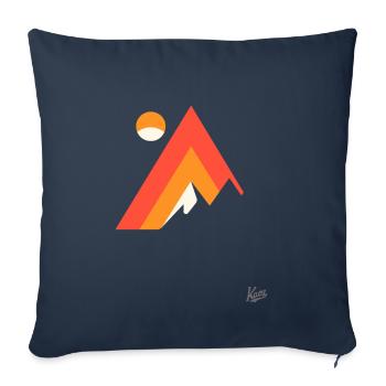 Mountain and nature - Sofa pillowcase 17,3'' x 17,3'' (45 x 45 cm) - navy - Front