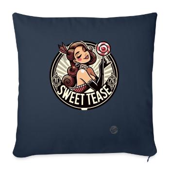 Retro Cartoon Burlesque Woman with Lollipop - Sofa pillowcase 17,3'' x 17,3'' (45 x 45 cm) - navy - Front