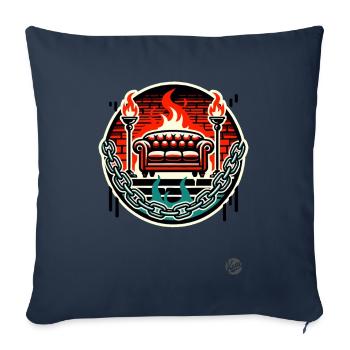 Le canapé - Housse de coussin décorative 45 x 45 cm - bleu marine - Devant