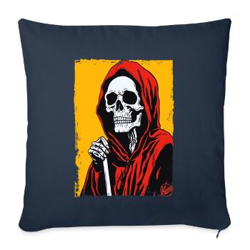 Calm and composed Grim Reaper design - Sofa pillowcase 17,3'' x 17,3'' (45 x 45 cm) - navy - Front