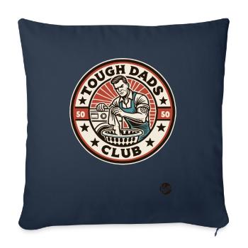 Laundry day in the club of strong fathers - Sofa pillowcase 17,3'' x 17,3'' (45 x 45 cm) - navy - Front