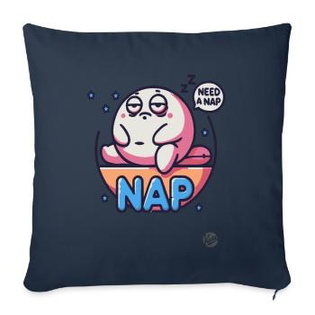 I need a nap, tired monster - Sofa pillowcase 17,3'' x 17,3'' (45 x 45 cm) - navy - Front