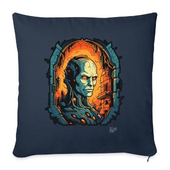 Cyborg Technology Dungeon - Sofa pillowcase 17,3'' x 17,3'' (45 x 45 cm) - navy - Front
