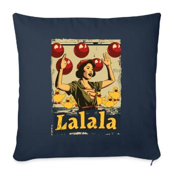 Asian rubber duck song Lalala - Sofa pillowcase 17,3'' x 17,3'' (45 x 45 cm) - navy - Front