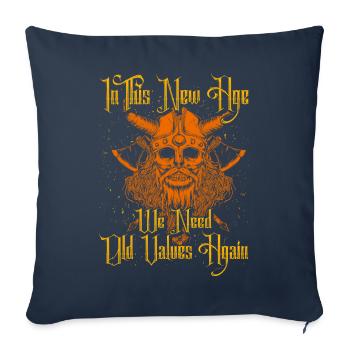 In this new age we need old values again - Sofa pillowcase 17,3'' x 17,3'' (45 x 45 cm) - navy - Front