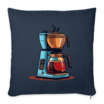 Percolateur - Housse de coussin décorative 45 x 45 cm - bleu marine - Devant