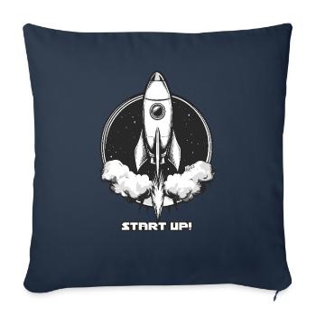 Start-up Rakete - Sofakissenbezug 45 x 45 cm - Navy - Vorne