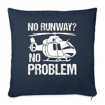 Pas de fugue ? Aucun problème - Housse de coussin décorative 45 x 45 cm - bleu marine - Devant