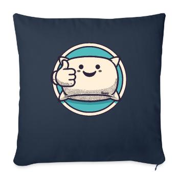 Pouce levé – Oreiller Sleep Well - Housse de coussin décorative 45 x 45 cm - bleu marine - Devant