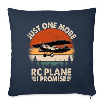 Juste un avion RC de plus, je vous le promets - Housse de coussin décorative 45 x 45 cm - bleu marine - Devant