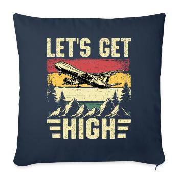 Avion RC - Housse de coussin décorative 45 x 45 cm - bleu marine - Devant