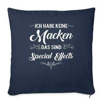 Keine Macken nur Special Effects Spruch - Sofakissenbezug 45 x 45 cm - Navy - Vorne