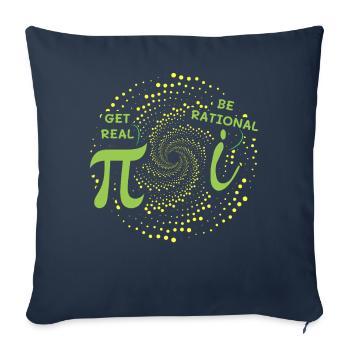 Realistisch werden vs. rational sein - Sofakissenbezug 45 x 45 cm - Navy - Vorne
