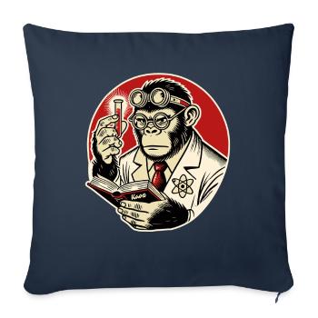 Wissenschaftler-Gorilla mit Reagenzglas - Sofakissenbezug 45 x 45 cm - Navy - Vorne