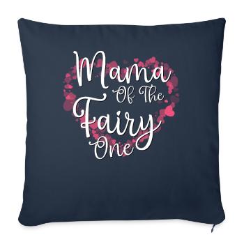 Maman de la fée Une - Housse de coussin décorative 45 x 45 cm - bleu marine - Devant