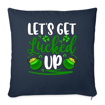 Laissons-nous tenter par la chance - Housse de coussin décorative 45 x 45 cm - bleu marine - Devant