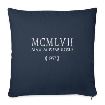 1957 - Le plus grand des légendaires - MCMLVII - Housse de coussin décorative 45 x 45 cm - bleu marine - Devant