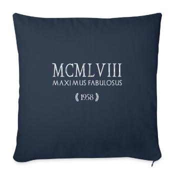 1958 - Le plus grand des légendaires - MCMLVIII - Housse de coussin décorative 45 x 45 cm - bleu marine - Devant