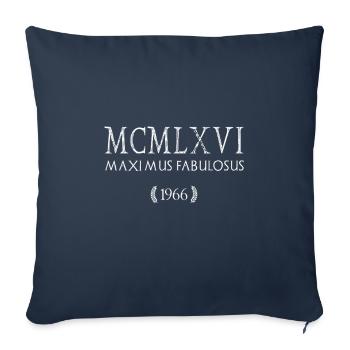 1966 - Le plus grand des légendaires - MCMLXVI - Housse de coussin décorative 45 x 45 cm - bleu marine - Devant
