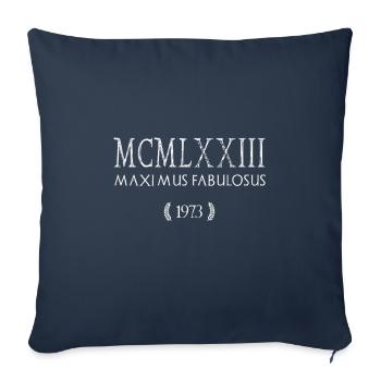1973 - Le plus grand des légendaires - MCMLXXIII - Housse de coussin décorative 45 x 45 cm - bleu marine - Devant