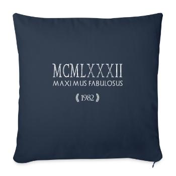 1982 - Le plus grand des légendaires - MCMLXXXII - Housse de coussin décorative 45 x 45 cm - bleu marine - Devant