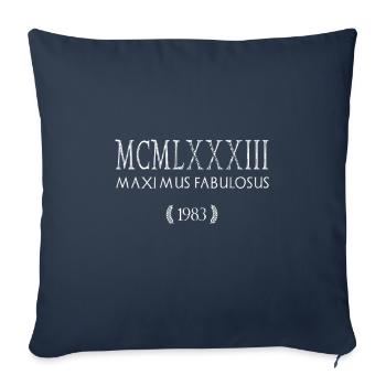 1983 - Le plus grand des légendaires - MCMLXXXIII - Housse de coussin décorative 45 x 45 cm - bleu marine - Devant