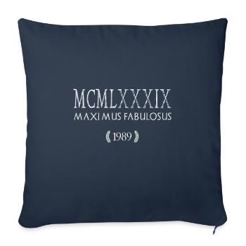 1989 - Le plus grand des légendaires - MCMLXXXIX - Housse de coussin décorative 45 x 45 cm - bleu marine - Devant