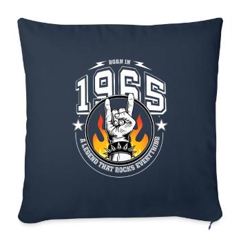 1965 Geburtstag, rockt alles, 60. Geburtstag - Sofakissenbezug 45 x 45 cm - Navy - Vorne