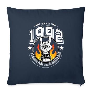 1992 Birthday, rocks everything - Sofa pillowcase 17,3'' x 17,3'' (45 x 45 cm) - navy - Front