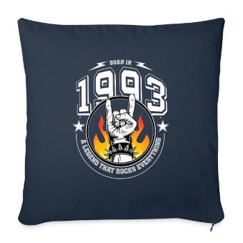 1993 Geburtstag, rockt alles - Sofakissenbezug 45 x 45 cm - Navy - Vorne