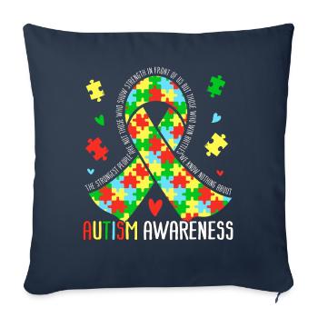 Autism Awareness - Sofa pillowcase 17,3'' x 17,3'' (45 x 45 cm) - navy - Front