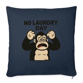 Affe mit Wutanfall beim Waschtag-Ausfall - Sofakissenbezug 45 x 45 cm - Navy - Vorne