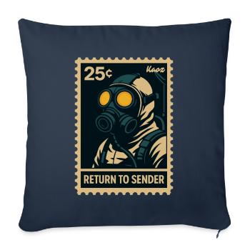 Retour à Masque à gaz émetteur - Housse de coussin décorative 45 x 45 cm - bleu marine - Devant