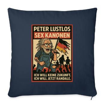 Peter Listless Punk Parody – Now Rampage! - Sofa pillowcase 17,3'' x 17,3'' (45 x 45 cm) - navy - Front