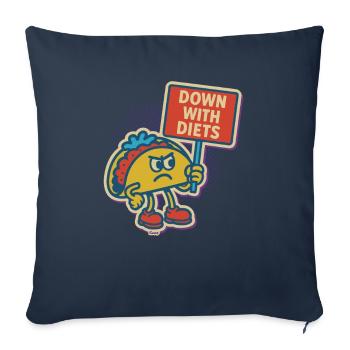 Protestation contre les régimes - Housse de coussin décorative 45 x 45 cm - bleu marine - Devant