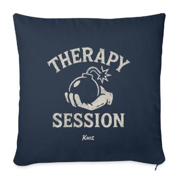 Bombe de séance de thérapie par la main - Housse de coussin décorative 45 x 45 cm - bleu marine - Devant