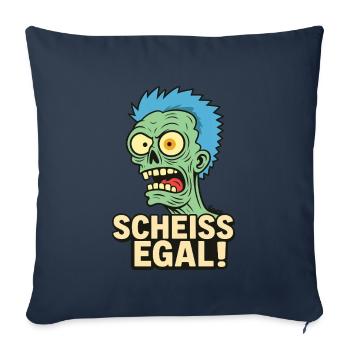 Grüner Zombie dem Alles egal ist - Sofakissenbezug 45 x 45 cm - Navy - Vorne